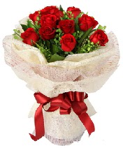 12 adet kırmızı gül buketi  Tekirdağ çiçek online çiçek siparişi 